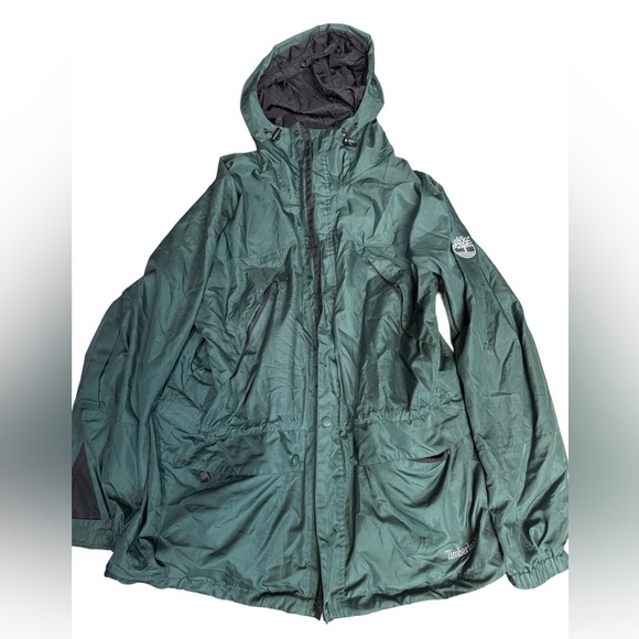 Timberland Men's Forest Green Raincoat - Picture 1 of 8